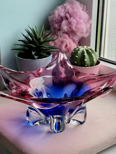 Szklana patera, szkło artystyczne