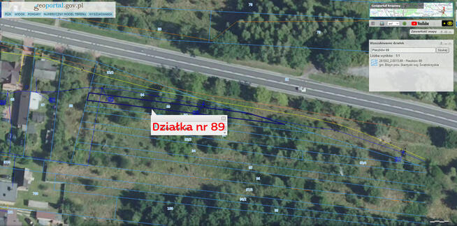 4 działki rolne oraz leśna. Łączna powierzchnia 3116 m2