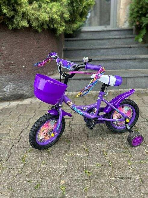 Rowerek 12 cali Elza różowy i fioletowy 319zl