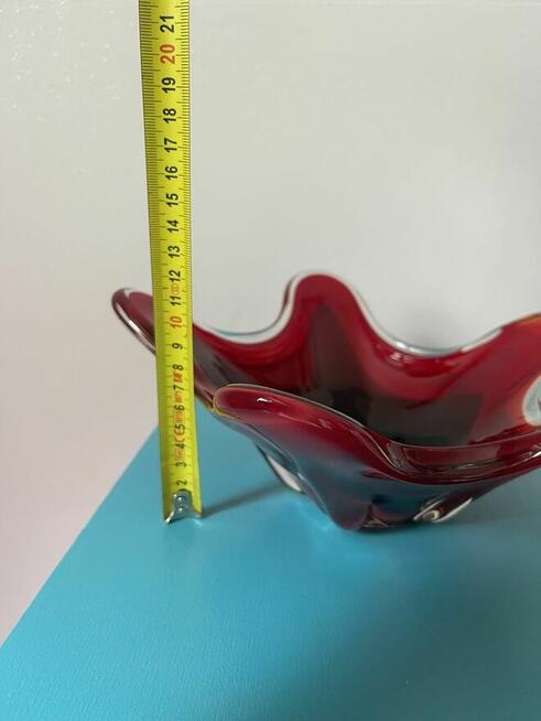 Szklana patera, grube szkło