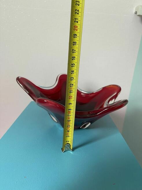 Szklana patera, grube szkło