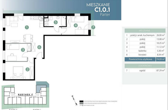 Piękne , przestronne mieszkanie 4pok. z ogrodem w zielonej okolicy
