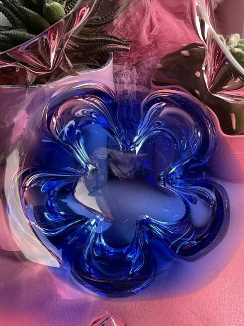 Szklana patera, szkło artystyczne