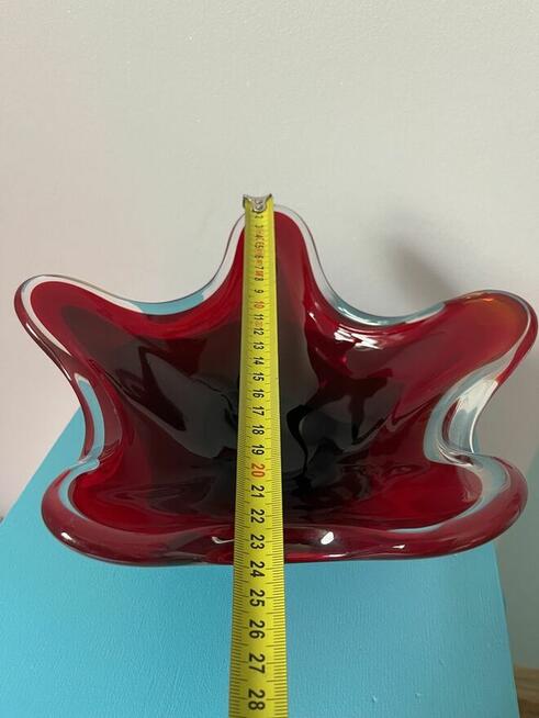 Szklana patera, grube szkło