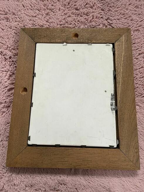 Porcelanowy/ ceramiczny obraz w drewnianej ramie