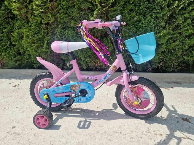 Rowerek 12 cali Elza różowy i fioletowy 319zl