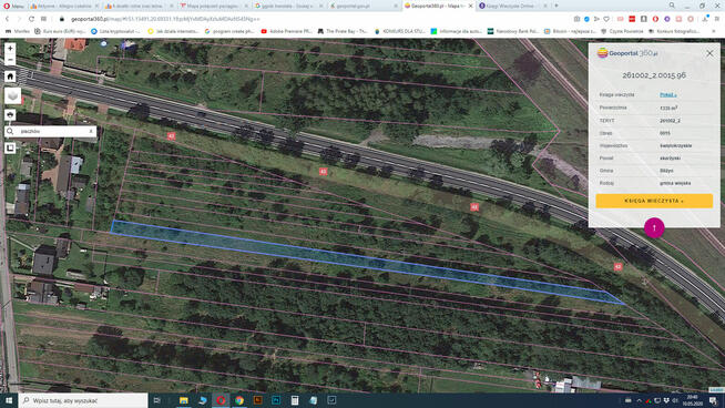 4 działki rolne oraz leśna. Łączna powierzchnia 3116 m2