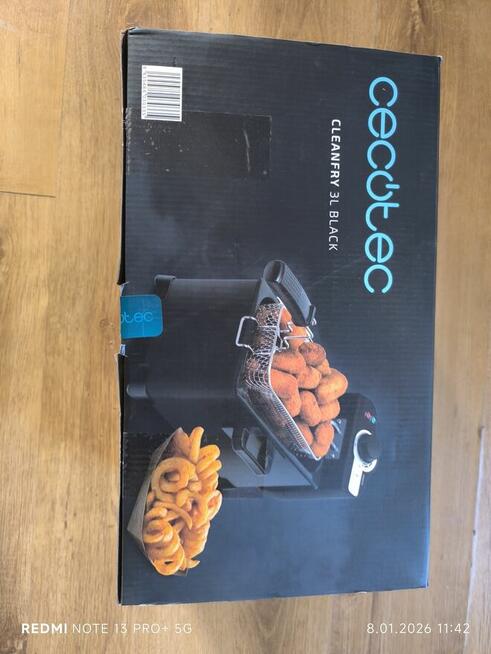 Cecotec CleanFry frytkownica tradycyjna 3L czarna