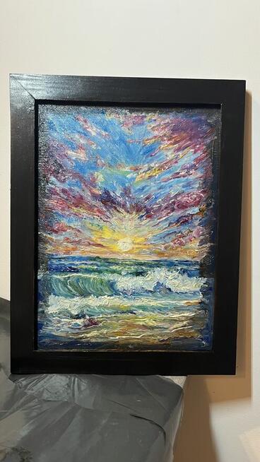 Obraz olejny „Taniec światła i fali”