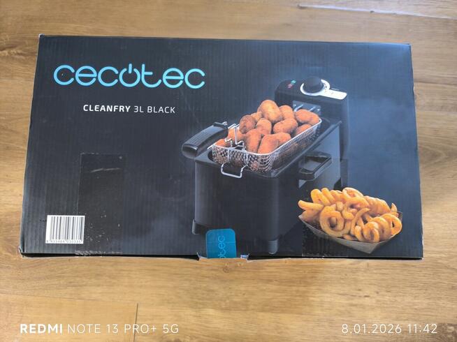 Cecotec CleanFry frytkownica tradycyjna 3L czarna