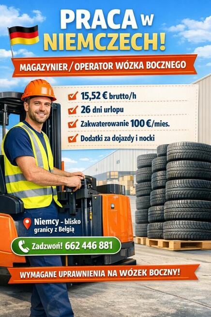 Komisjoner / Operator wózka bocznego (wysokiego składowania)