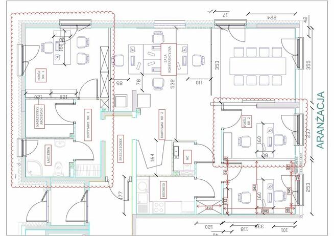 Biuro plus części wspólne, kameralny budynek