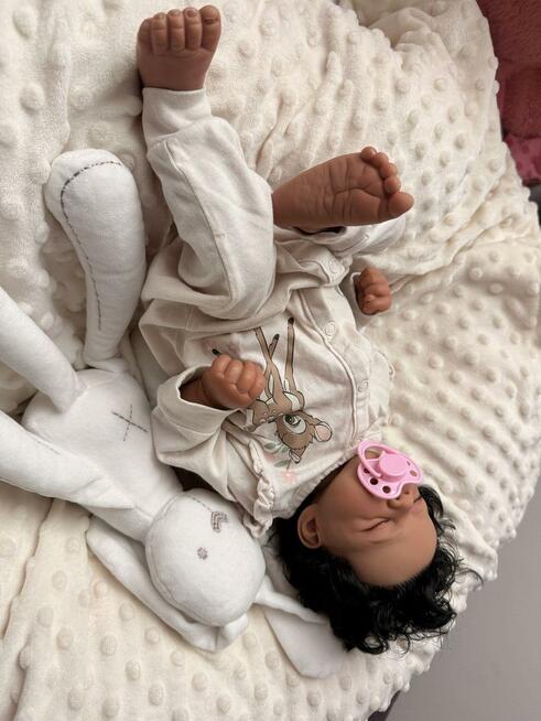 Reborn śpiący latynoska 48cm Nowy bobas lalka włosy rzęsy