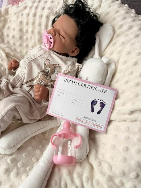 Reborn śpiący latynoska 48cm Nowy bobas lalka włosy rzęsy