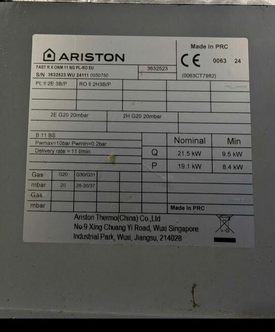 Podgrzewacz wody gazowy Ariston