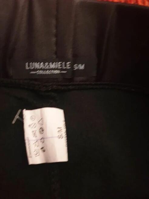 Spodnie leginsy czarne połysk ocieplane M