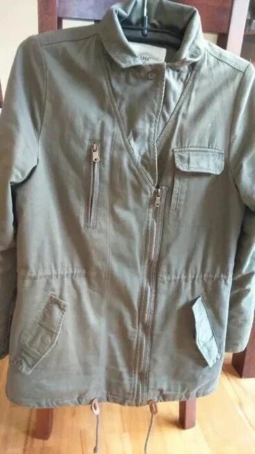 Kurtka jesień - wiosna oliwka ala parka HM materiał M - L