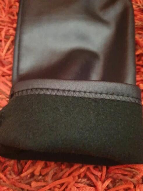 Spodnie leginsy czarne połysk ocieplane M