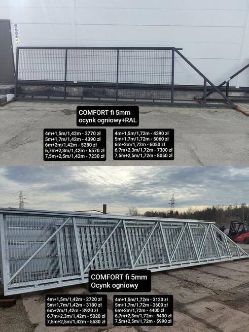 Brama przesuwna rama/stelaż 7,5m COMPACT, ocynk ogniowy+RAL