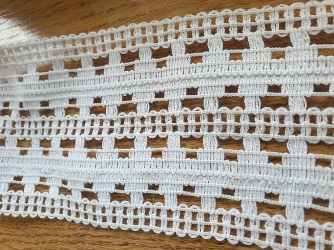 Koronka szydełkowa biała 6.5 x 514 cm - 4 kawałki