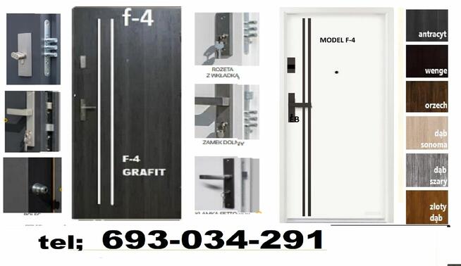 Drzwi ZEWNĘTRZNE wewnątrzklatkowe do mieszkania z montażem
