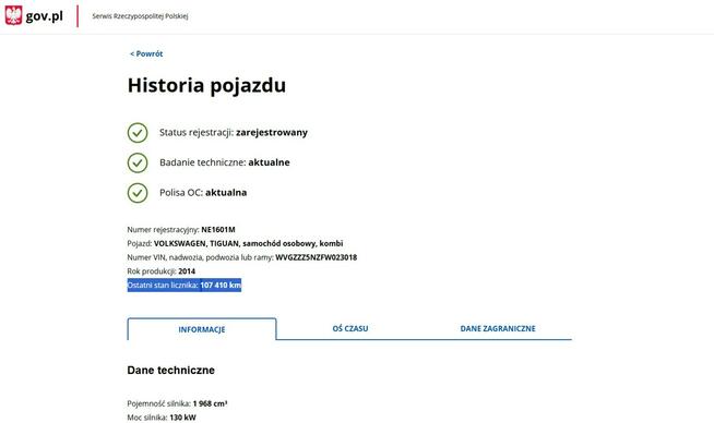 Volkswagen Tiguan 2.0 Diesel Moc 177KM Automat 4X4