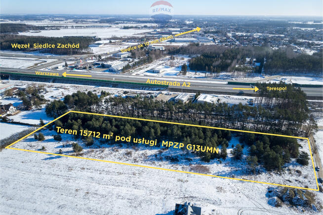 Inwestycyjne 1,57 ha przy węźle A2 Siedlce Zachód