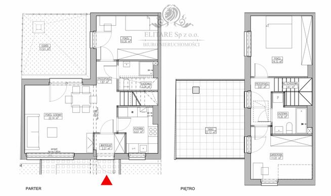 Mieszkanie Atrialne 82,73m2+ogr.17,01m2+ taras22,13m2+mp/ Jagodno