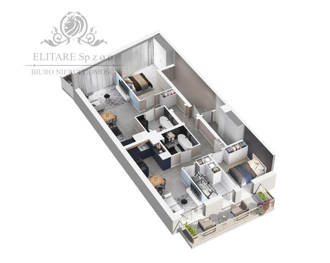 Duże, mieszkanie 97,89m2, 5pokoi, 2łazienki, 3 balkony/ Jagodno, Brochów