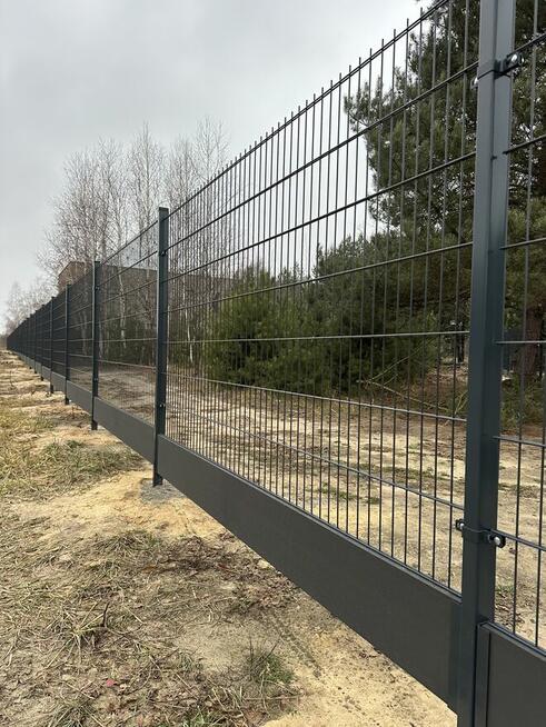 Ogrodzenie Panelowe ZESTAW panel 3D słupek obejmy TRANSPORT