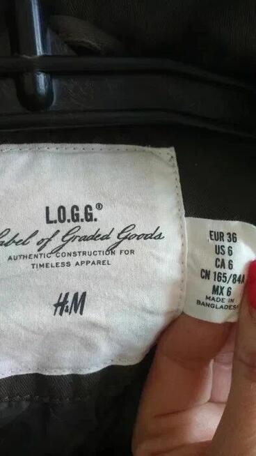 Kurtka jesień - wiosna oliwka ala parka HM materiał M - L