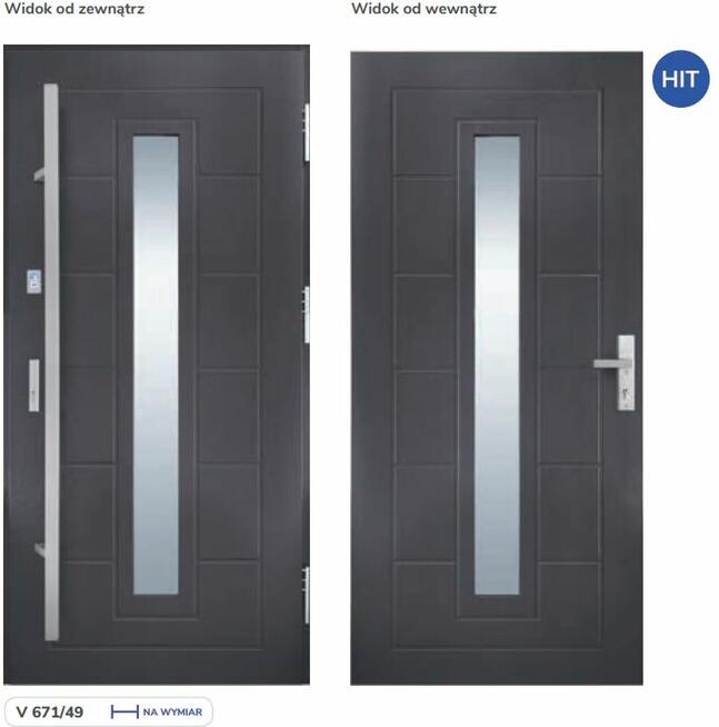Drzwi ZEWNĘTRZNE wewnątrzklatkowe do mieszkania z montażem