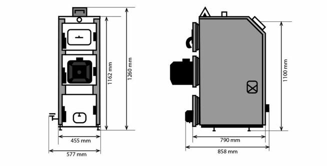 DrewKo Hybrid 12kW – dwupaliwowy kocioł na drewno i pellet