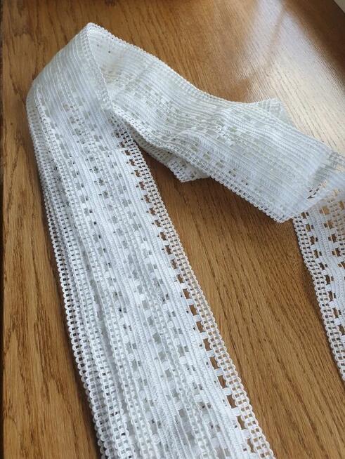 Koronka szydełkowa biała 6.5 x 514 cm - 4 kawałki