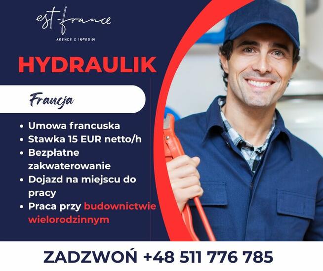Praca we Francji dla hydraulika