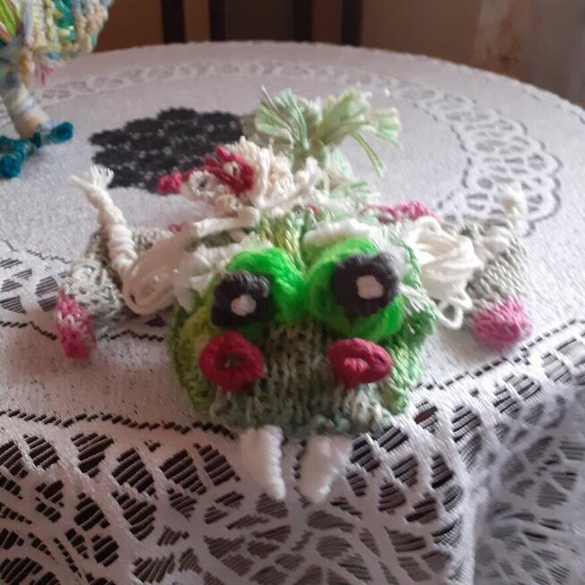 Maskotki wykonane z włóczki