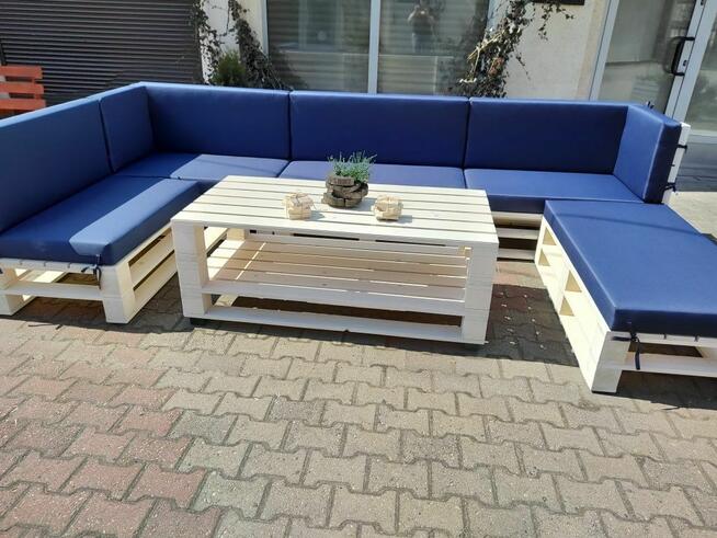 Promocja 1 drewniany zestaw mebli ogrodowych na wzór palet