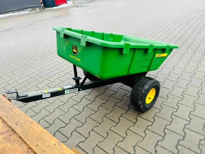 Przyczepka John Deere 10P z wywrotem! do traktorka kosiarki
