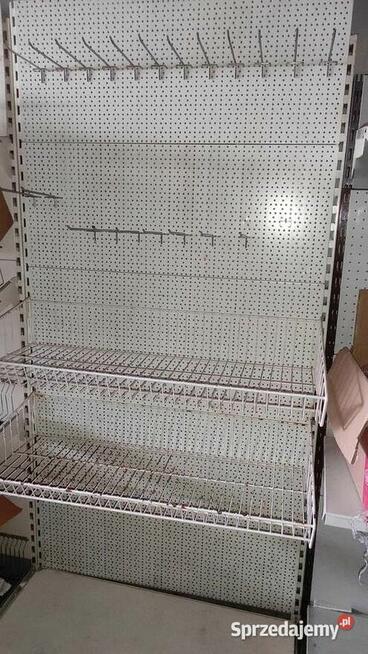 Regał Ścianka Tylna Perforowana z Koszami 215x103x40/70cm