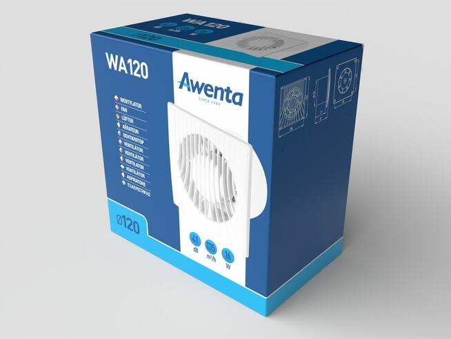 Awenta wentylator klasyczny ścienny WA120