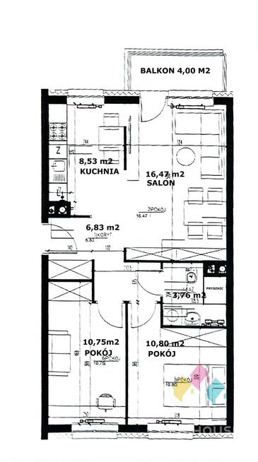 3 pok. mieszkanie z 2 miejsc. postojowymi, widok