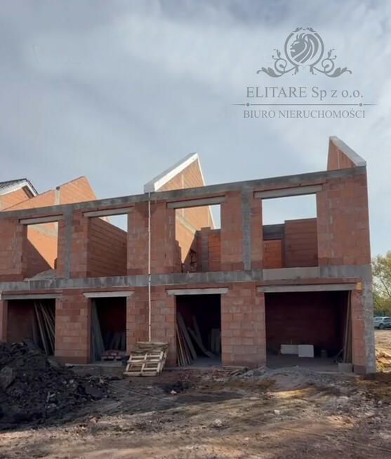 Dom w zab. bliźniaczej 105,27m2 +opcj.poddasze 29,30/z pompą ciepła/Iwiny