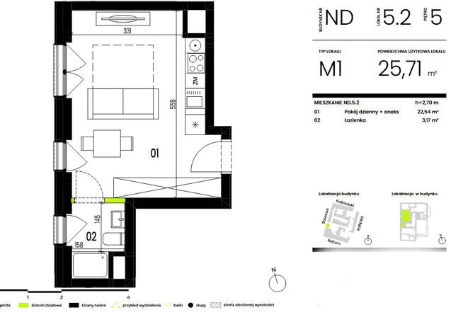 Piekna kawalerka w topowej lokalizacji idealna pod wynajem, ogrzewanie miejskie