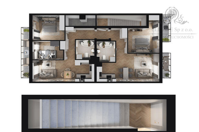 Duże, mieszkanie 97,48m2, 5pokoi, 2łazienki, 3 balkony/ Jagodno, Brochów