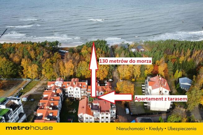 Apartament z tarasem w Rowach, 130 m do morza