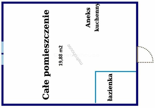 ŁÓDŹ-UL. KOWIEŃSKA, kawalerka 20 m2, drugie piętro