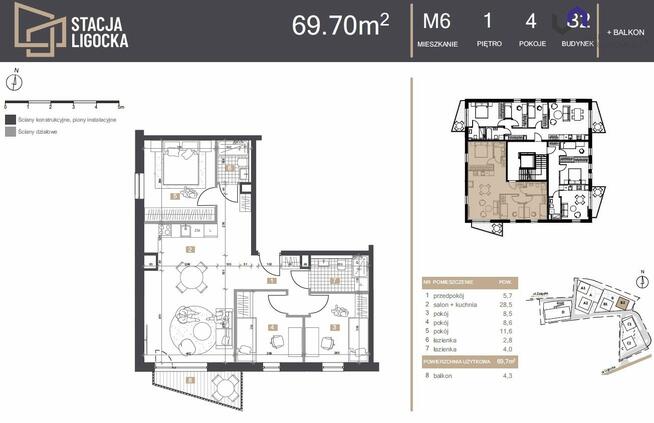Mieszkanie Katowice Ligota, Ligocka