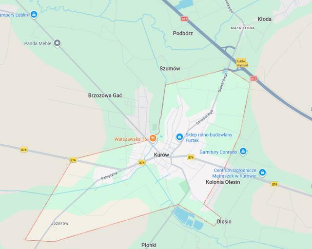 Działka budowlana gm. Kurów, Wojciecha Bartosza Głowackiego