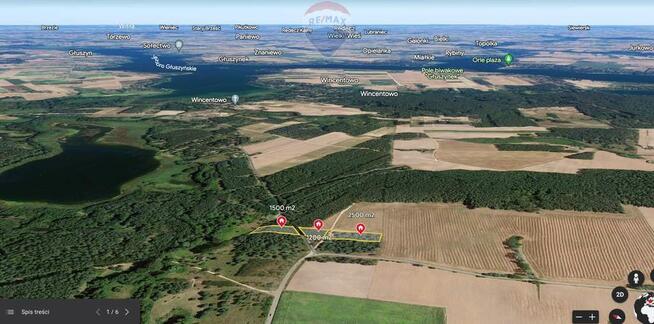 Działka z Warunkami Zabudowy blisko jeziora.