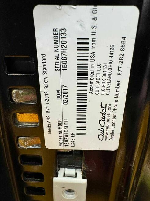 Traktorek kosiarka Cub Cadet XT2 22km z USA! Faktura